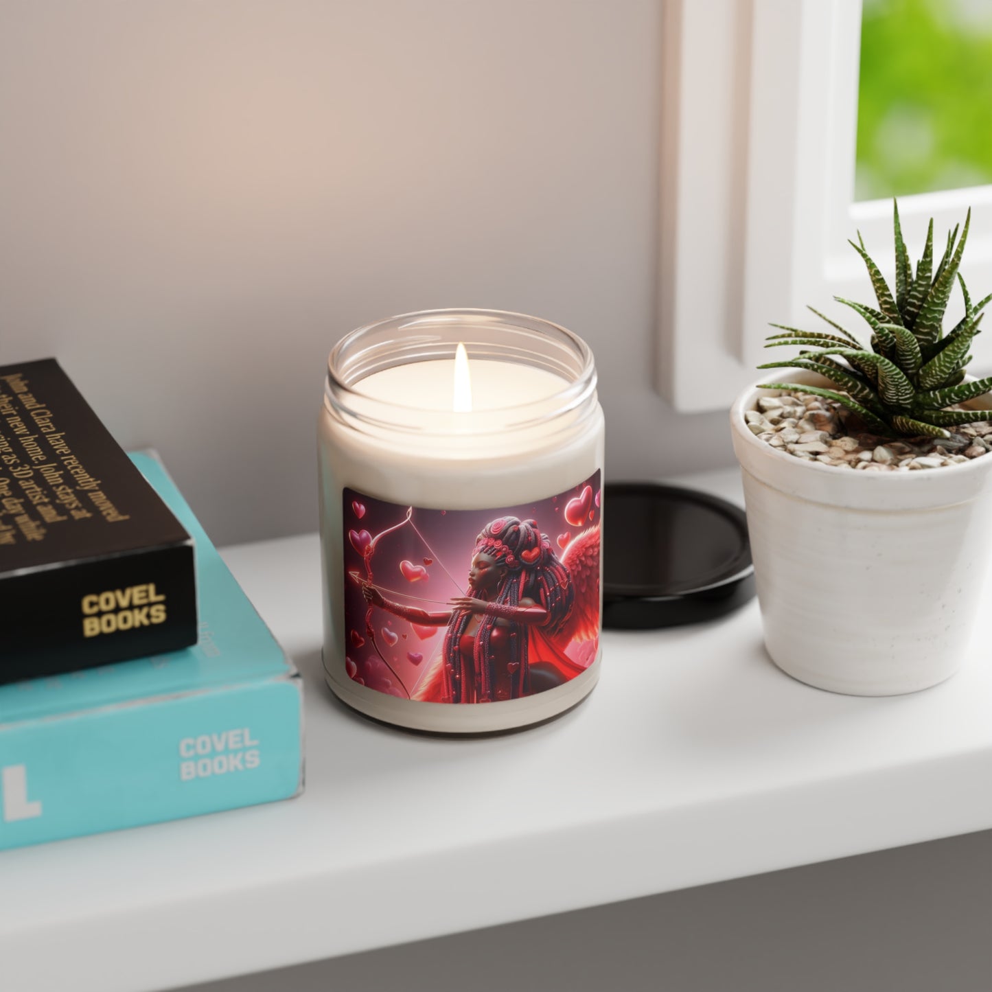 Scented Soy Candle - Black Girl Art - Velvet's View - 9oz