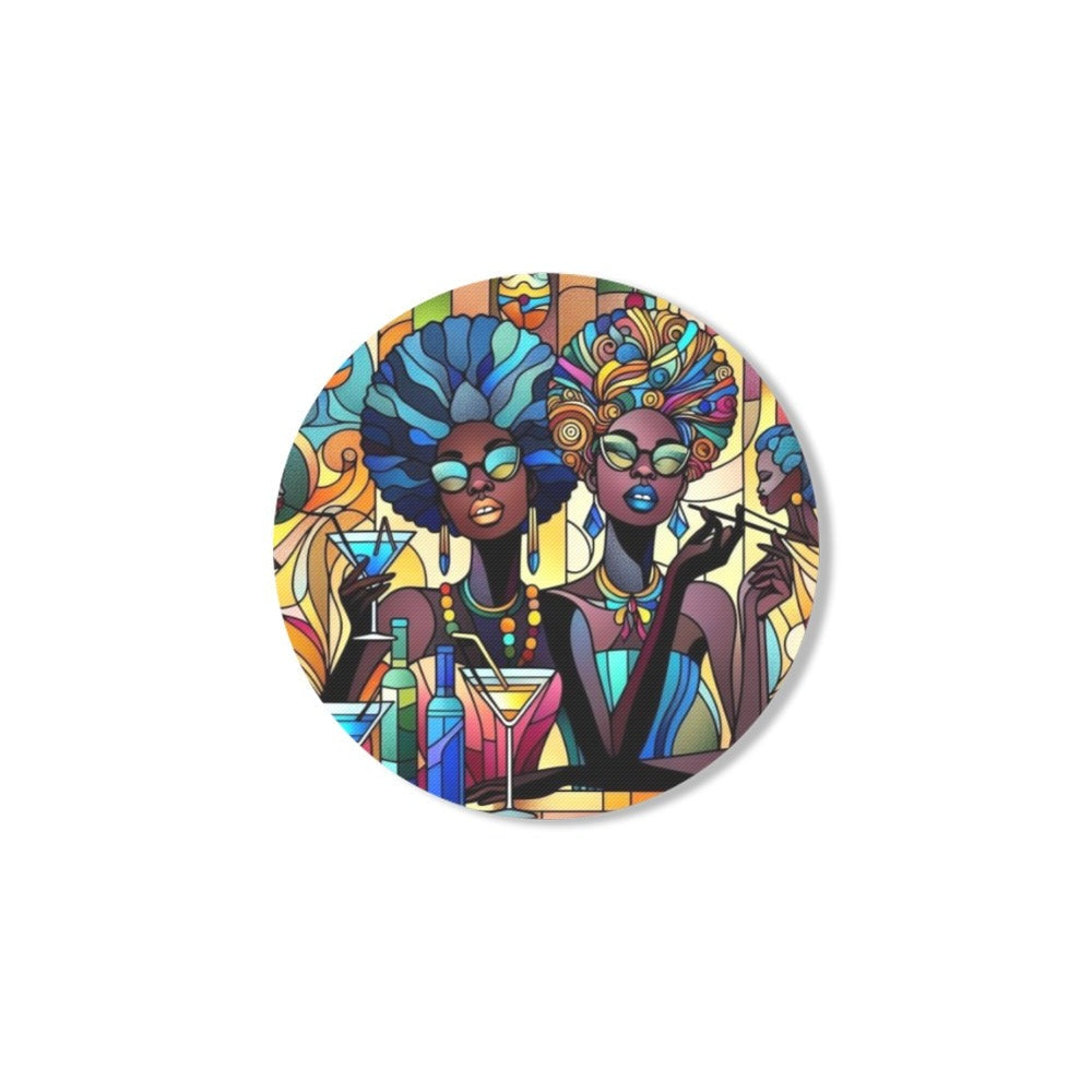 Round Coaster Set - Velvet's View - Sip & Savor - Exquisite Elegance Coaster Collection