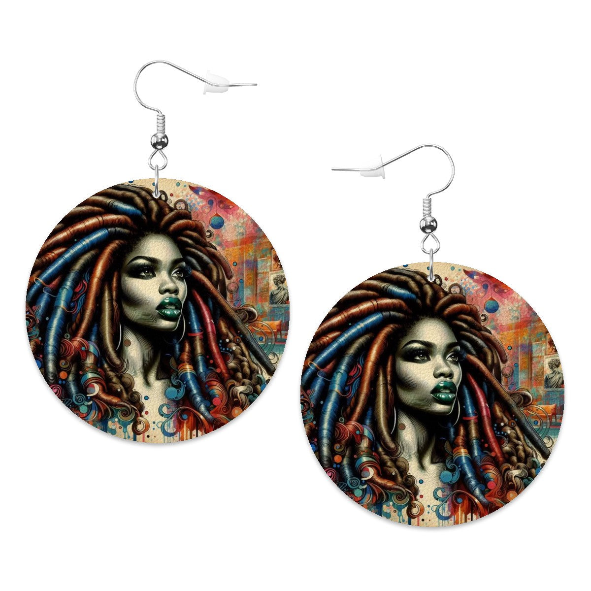 Leather Round Earrings - Velvet's View