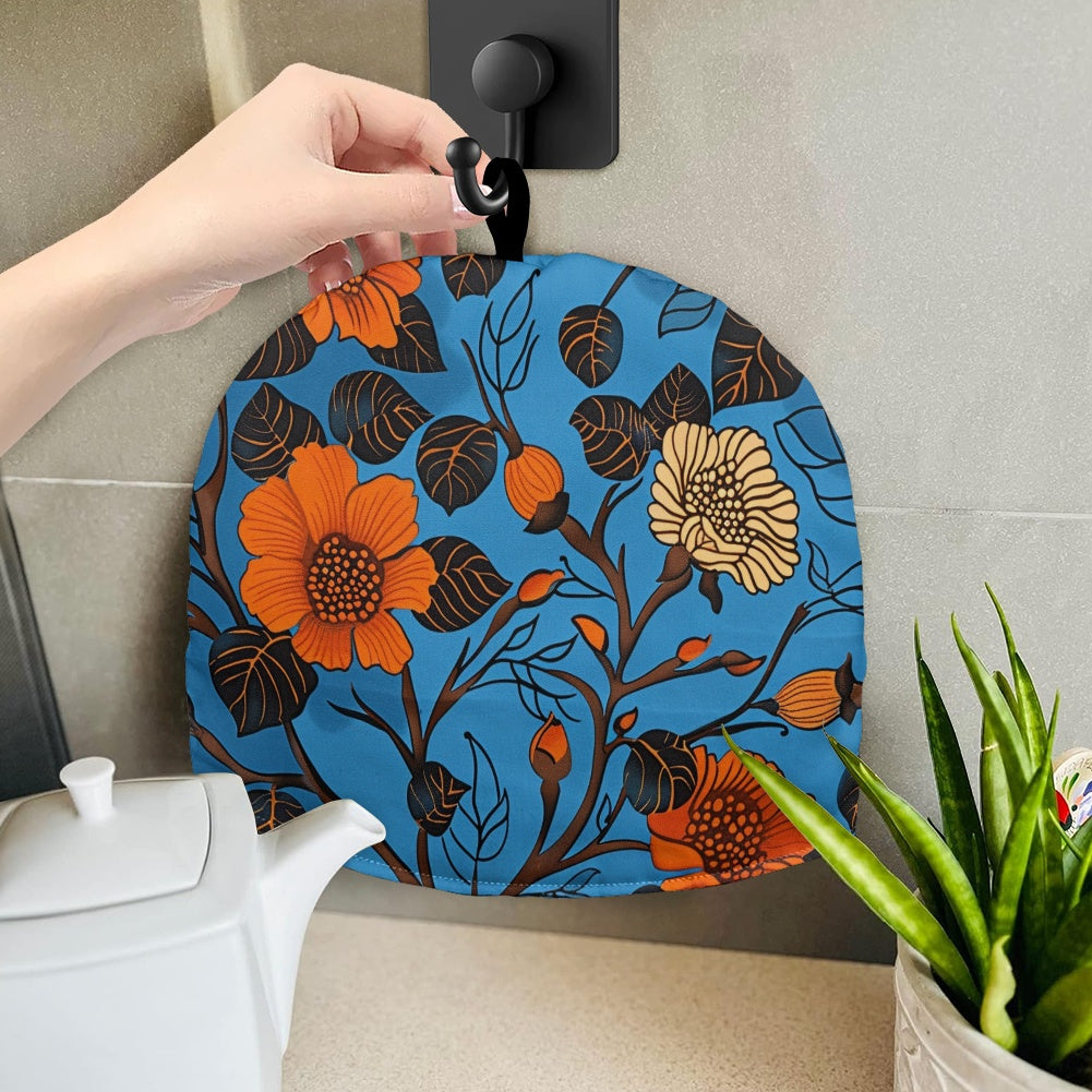 Cavcas Teapot Cover - Velvet's View - Elegant Adinkra-Inspired Fabric Collection -