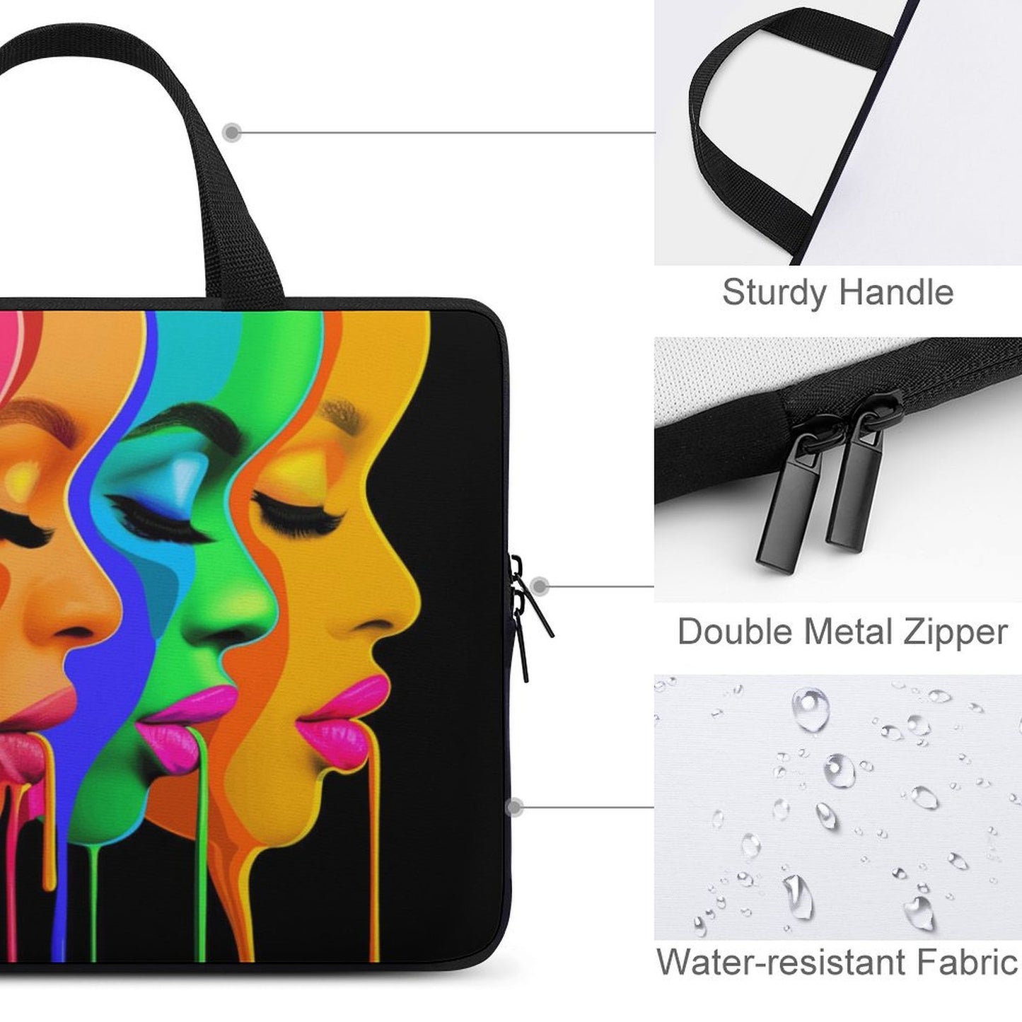 Laptop Bag - Black Girl Art - Velvet’s View: Artistic Laptop Covers Collection (Multiple Sizes) Laptop Bag - 2018