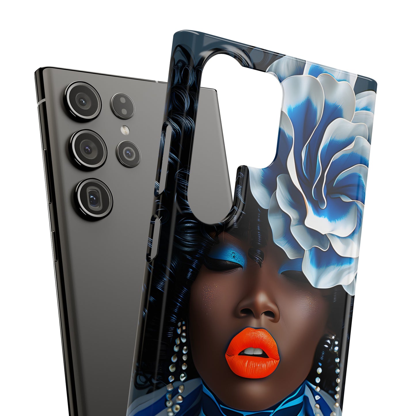 Slim Phone Cases - Black Girl Art - Velvet's View - Ethereal Vibrance