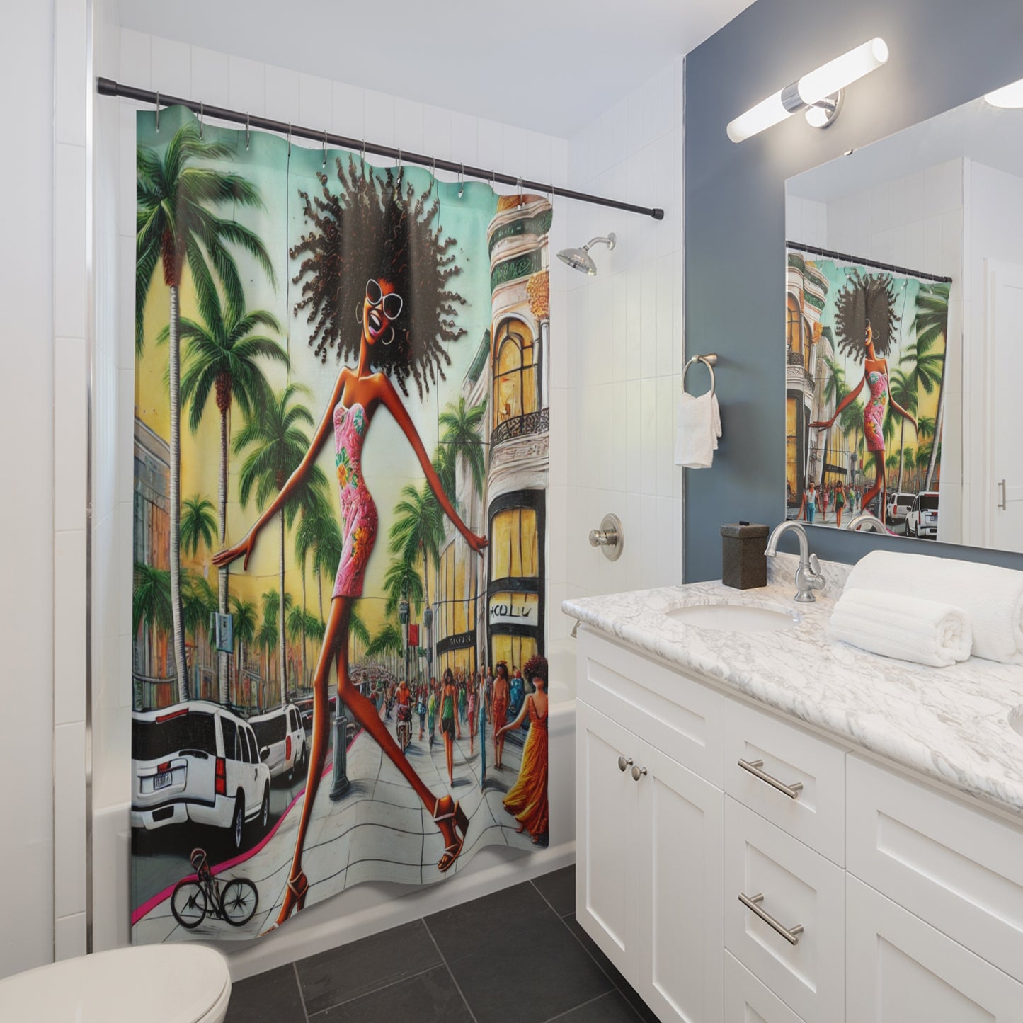 Urban Chic: City Strolls Series - Shower Curtains - #2014