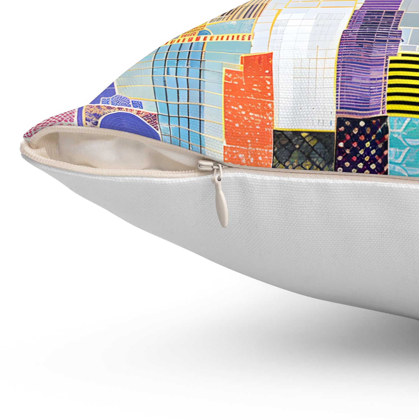 Spun Polyester Square Pillow - Black Girl Art - Velvet's View - Vibrant Visions - The Bohemian Collection