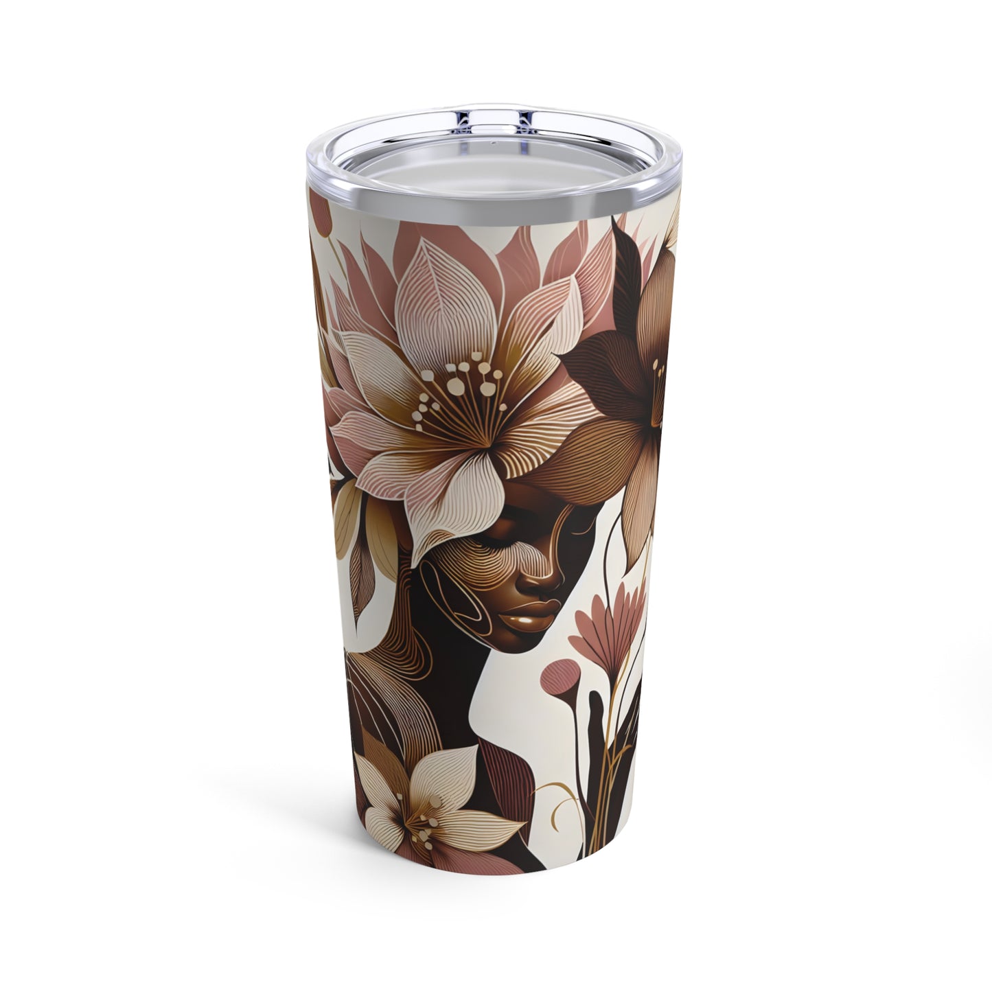 Tumbler 20oz - Black Girl Art - Velvet's View - Floral Whispers 603