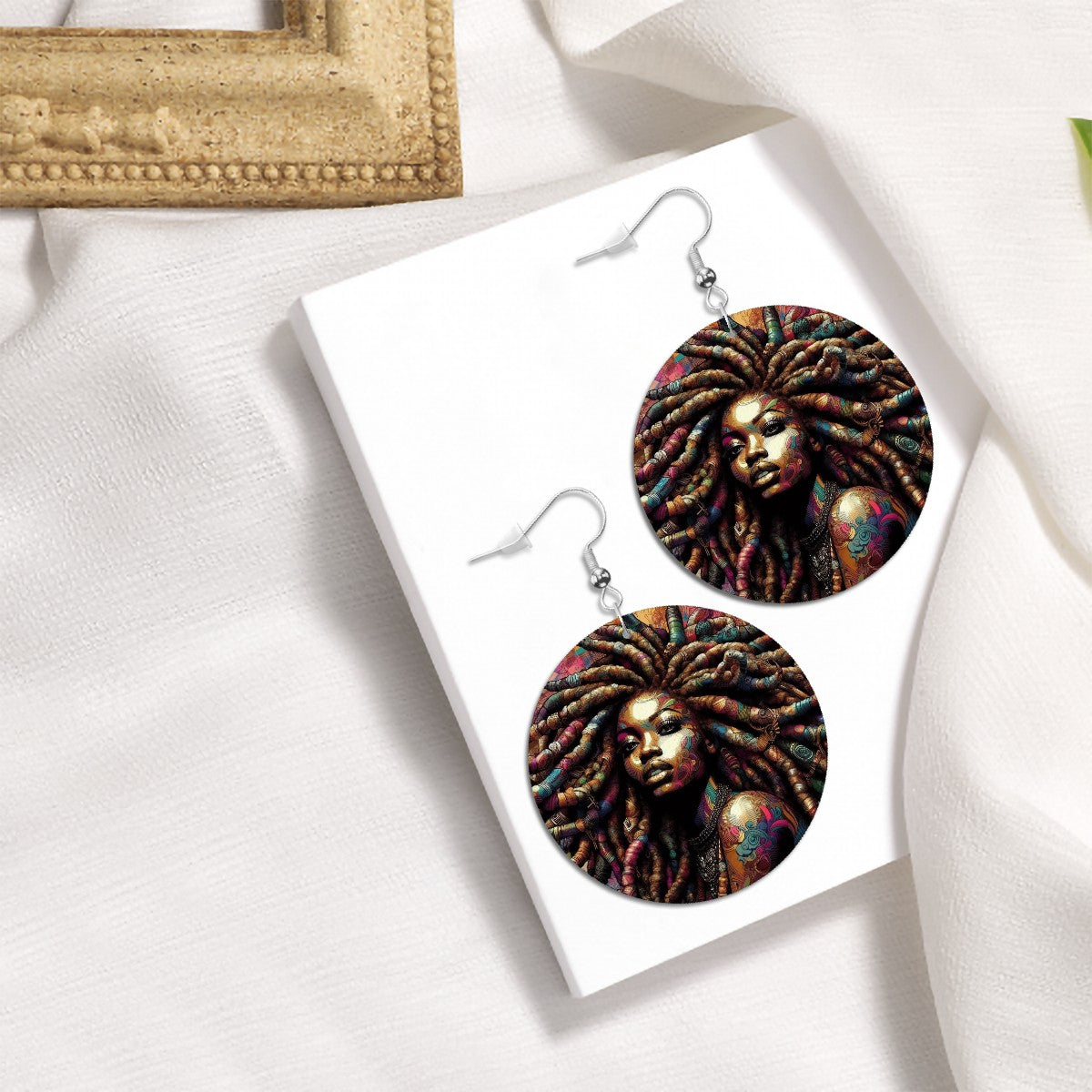 Leather Round Earrings - Velvet's View