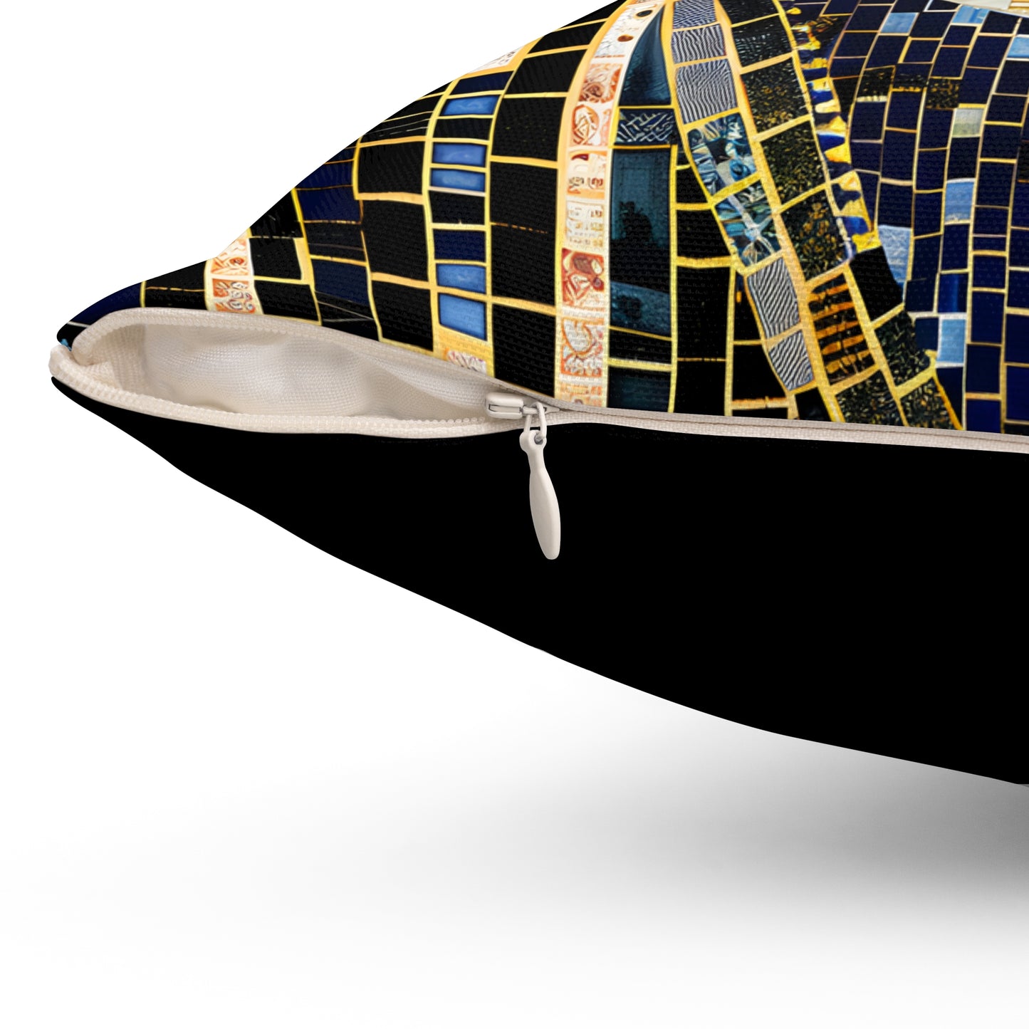 Spun Polyester Square Pillow - Black Girl Art - Velvet's View - Vibrant Visions - The Bohemian Collection