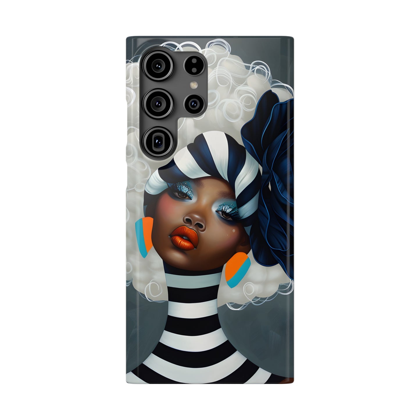 Slim Phone Cases - Black Girl Art - Velvet's View - Ethereal Vibrance