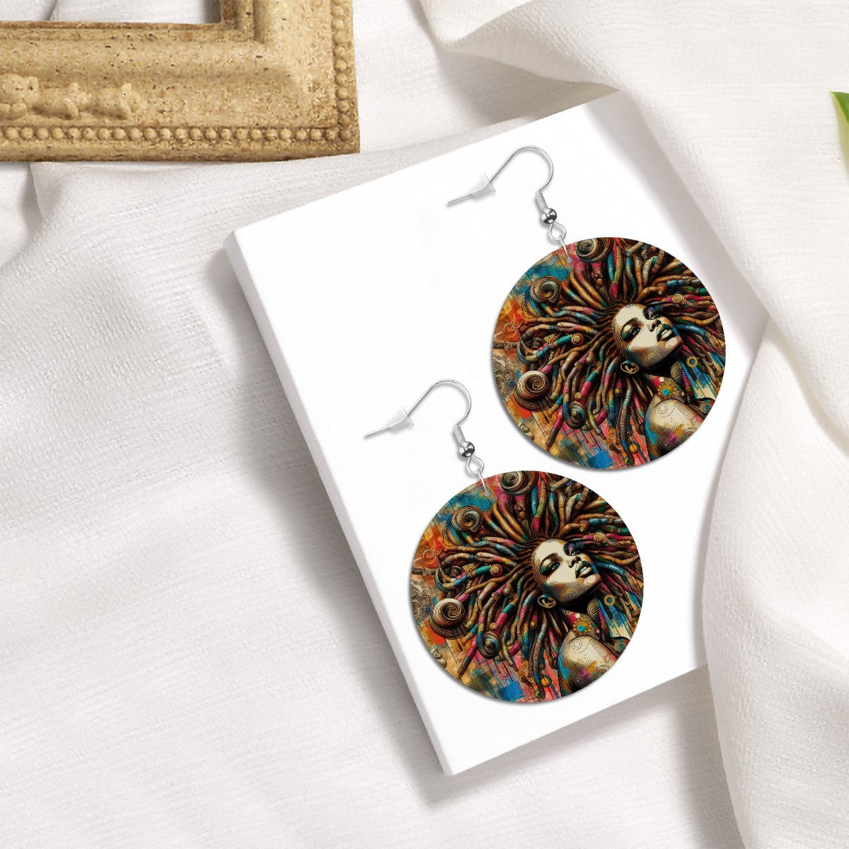 Leather Round Earrings - Velvet's View
