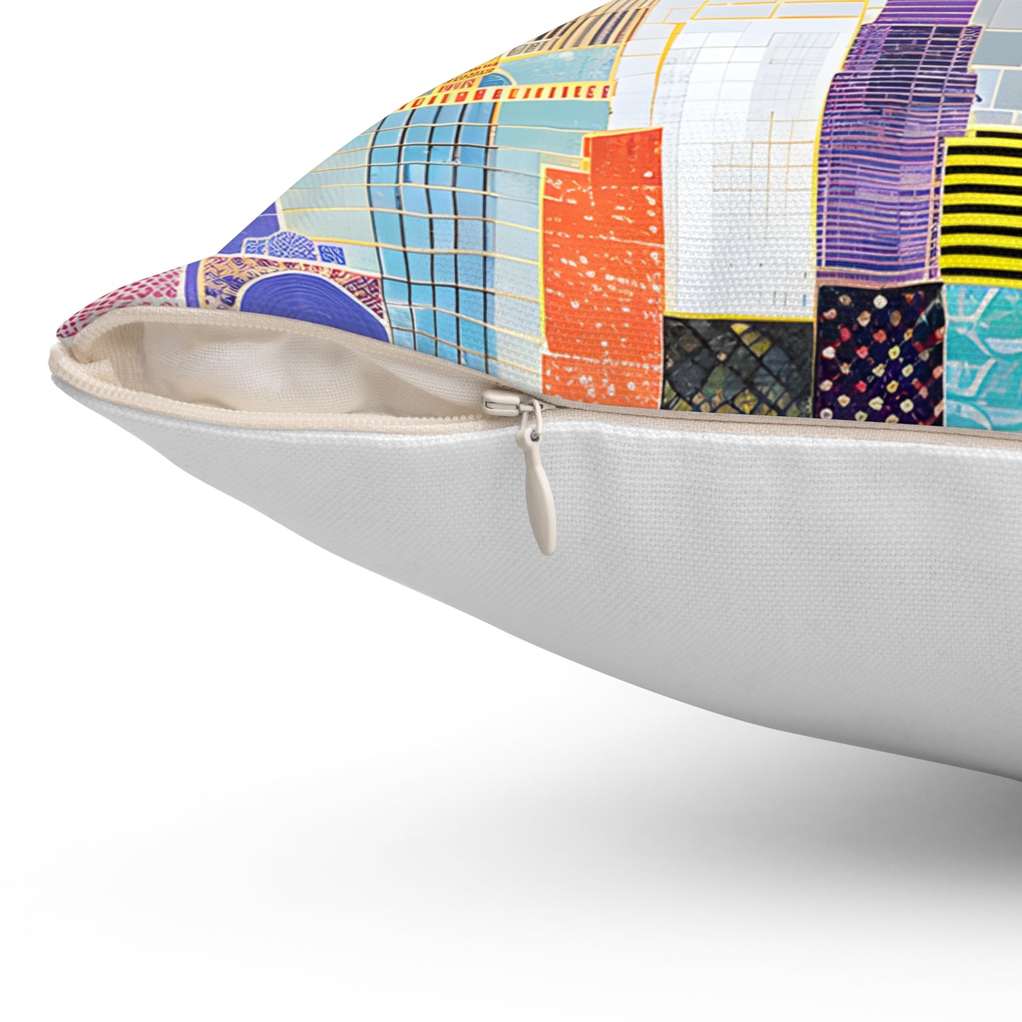 Spun Polyester Square Pillow - Black Girl Art - Velvet's View - Vibrant Visions - The Bohemian Collection