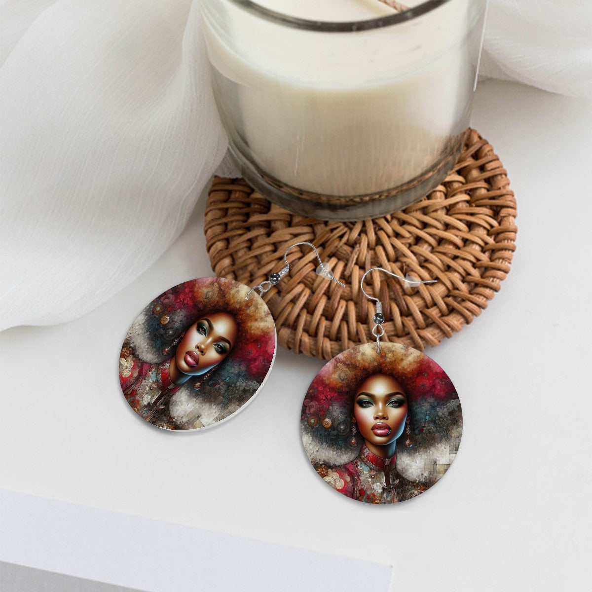 Leather Round Earrings - Velvet's View