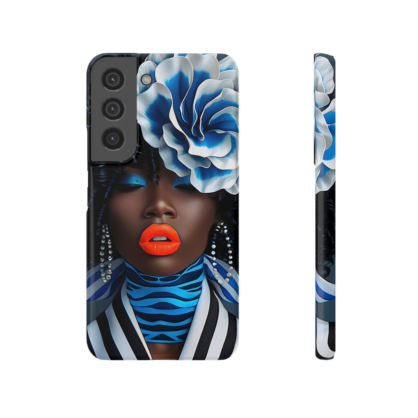 Slim Phone Cases - Black Girl Art - Velvet's View - Ethereal Vibrance