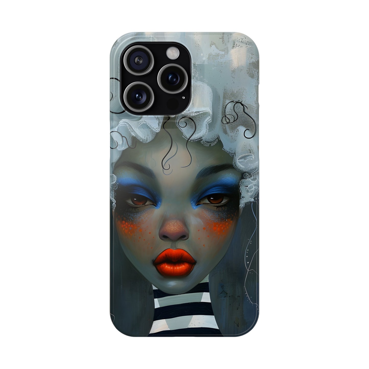 Slim Phone Cases - Black Girl Art - Velvet's View - Ethereal Vibrance