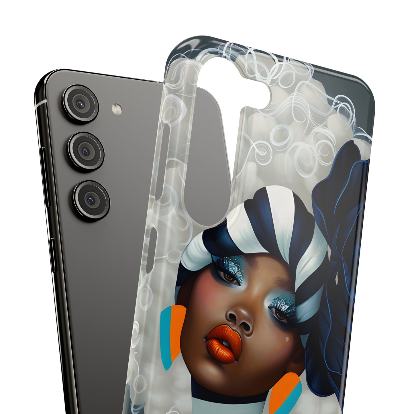 Slim Phone Cases - Black Girl Art - Velvet's View - Ethereal Vibrance