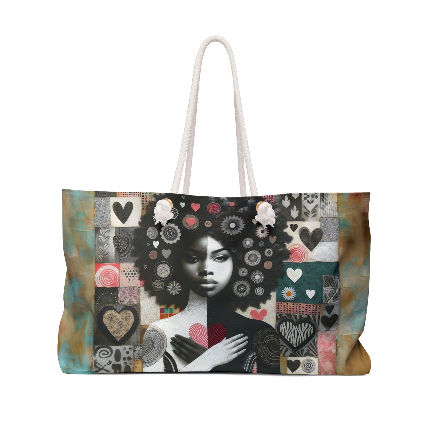 Heartfelt Reflections: Mixed Media Art Collection - Weekender Bag - #2015