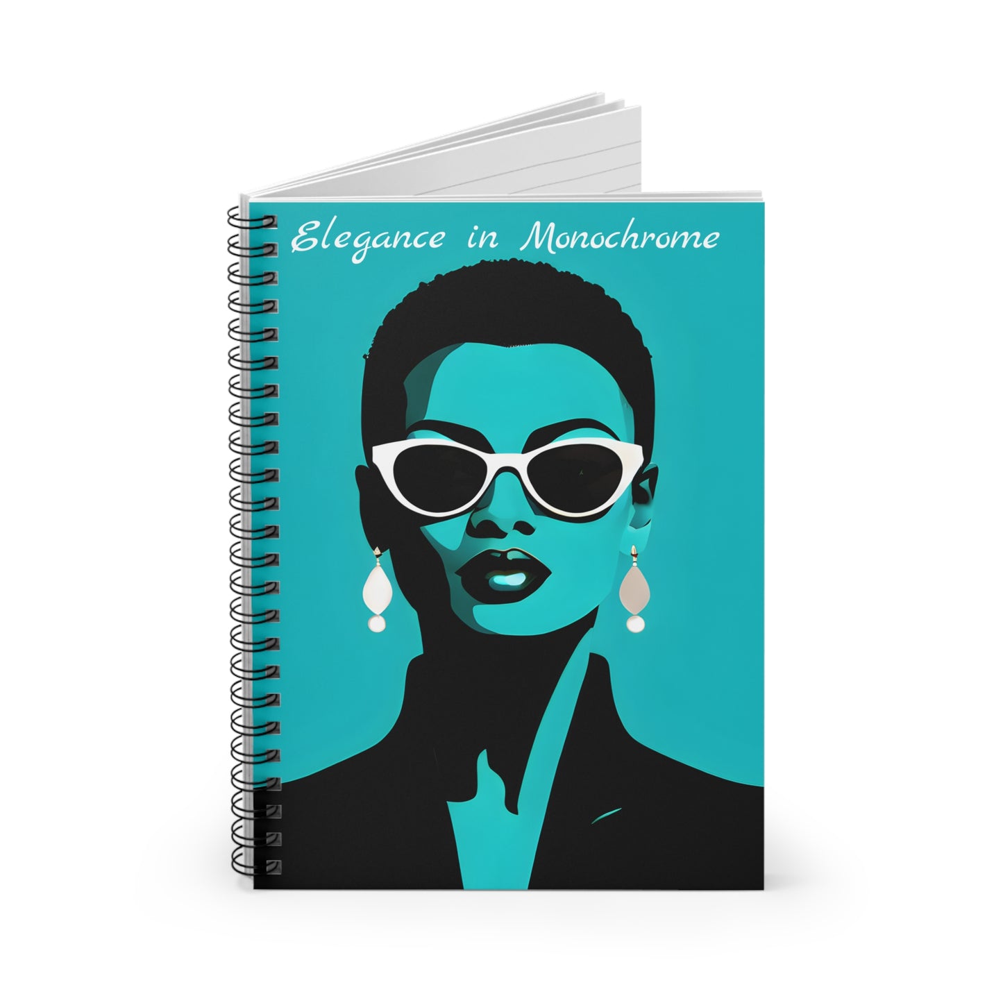 Elegance in Monochrome - Spiral Notebook - Ruled Line