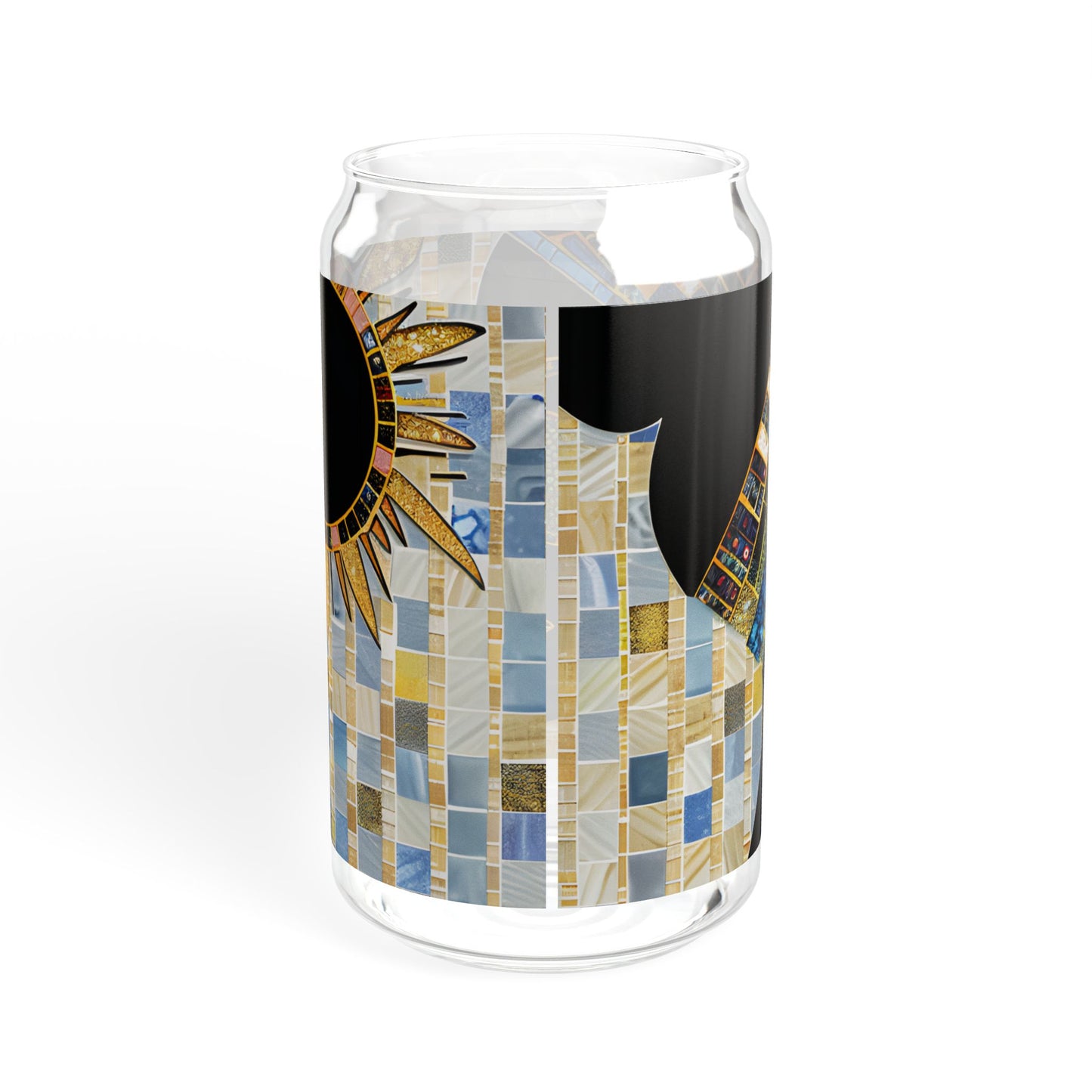 Sipper Glass - Black Girl Art - Velvet's View - Vibrant Visions - The Bohemian Collection - 16oz