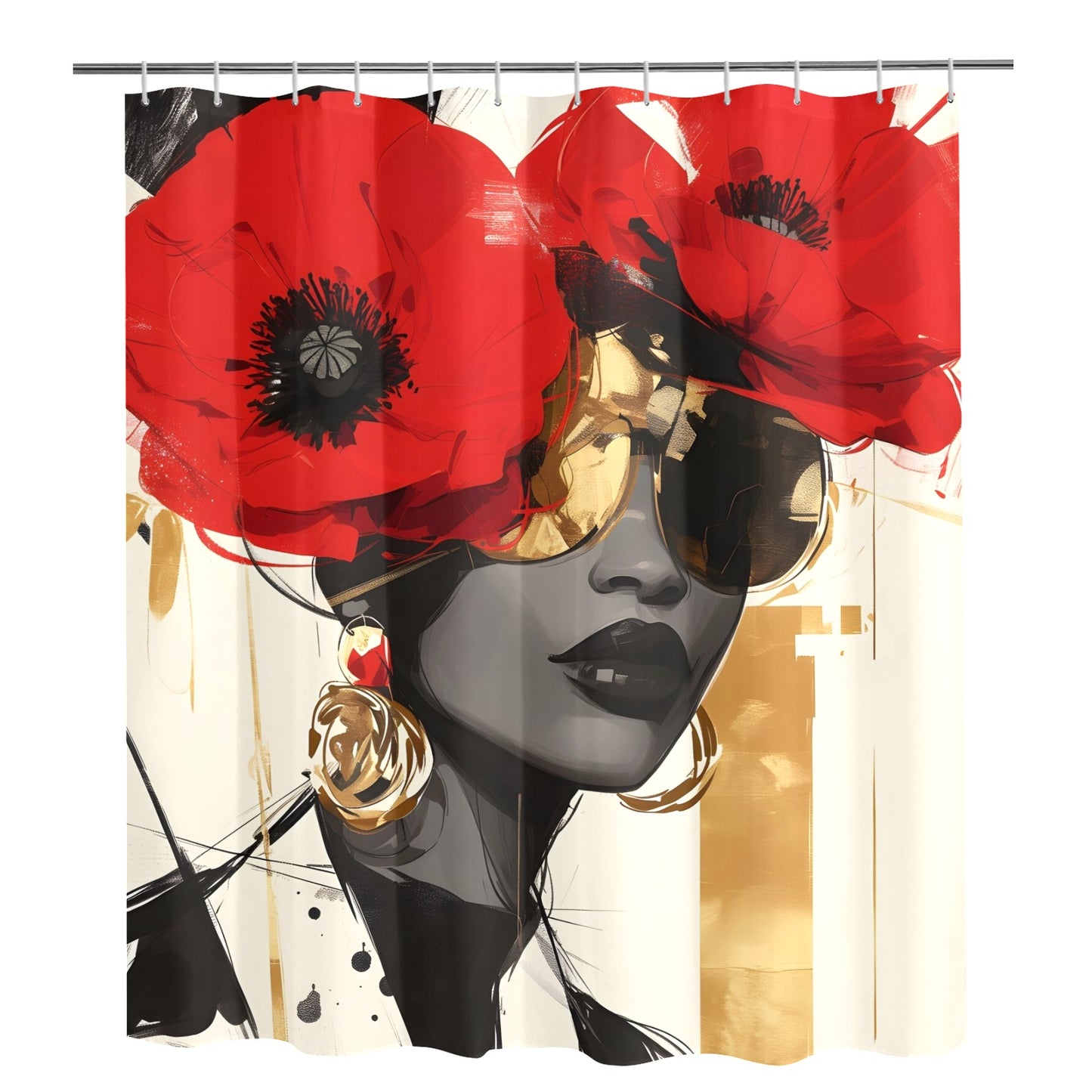 Shower Curtain 72"x84" - Velvet's View - Bold Elegance - The Poppy Collection 769