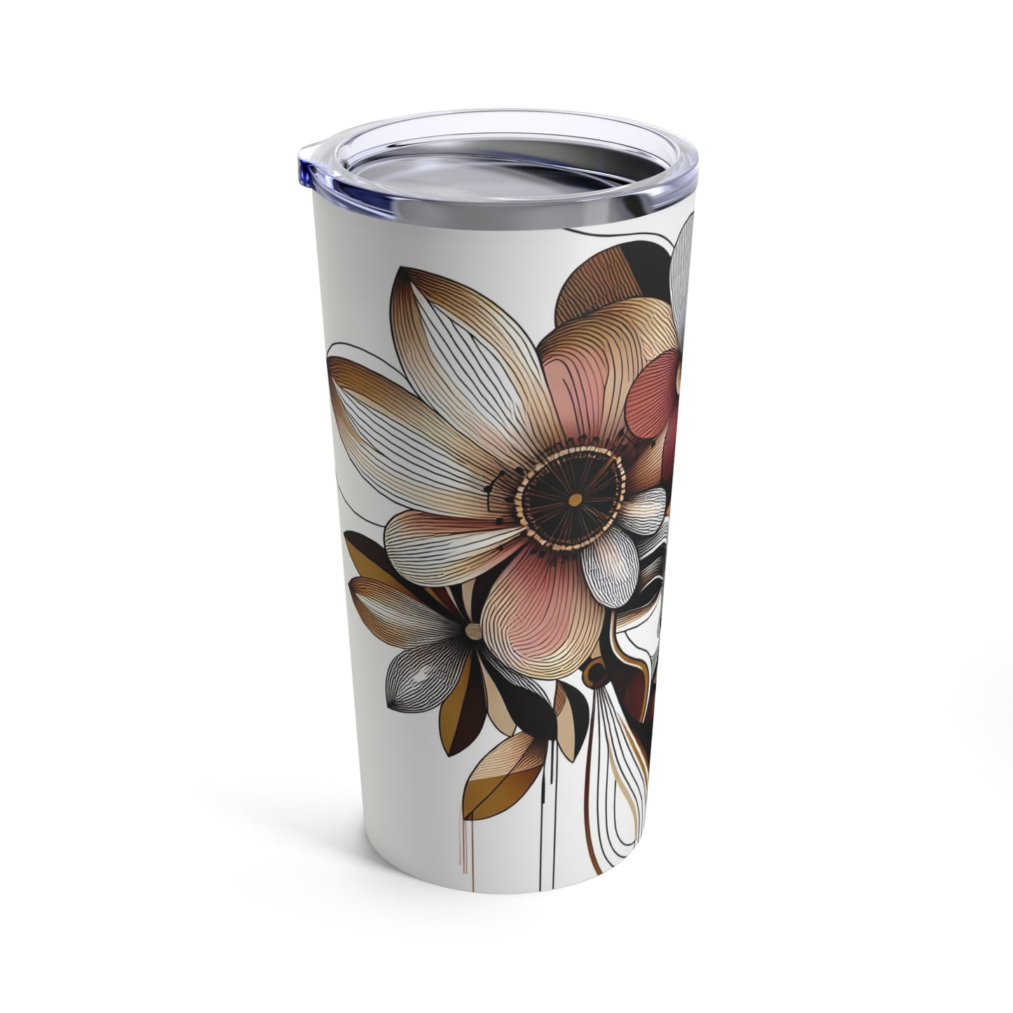 Tumbler 20oz - Black Girl Art - Velvet's View - Floral Whispers 607