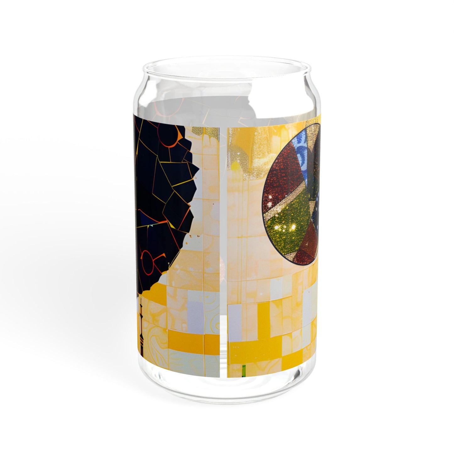 Sipper Glass - Black Girl Art - Velvet's View - Vibrant Visions - The Bohemian Collection - 16oz