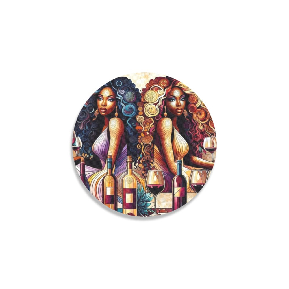 Round Coaster Set - Velvet's View - Sip & Savor - Exquisite Elegance Coaster Collection