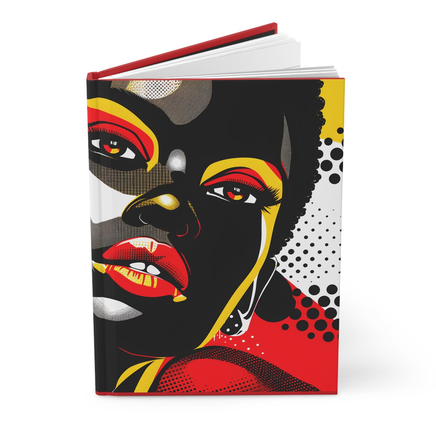 Hardcover Journal Matte - Black Girl Art - Velvet's View - Vibrant Visions: Empowering Faces Collection -