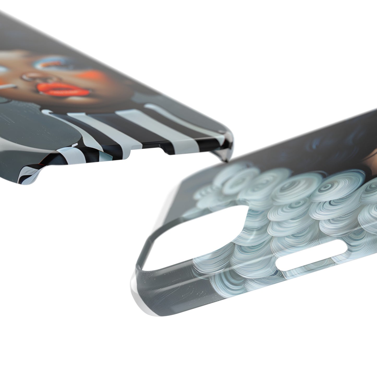 Slim Phone Cases - Black Girl Art - Velvet's View - Ethereal Vibrance