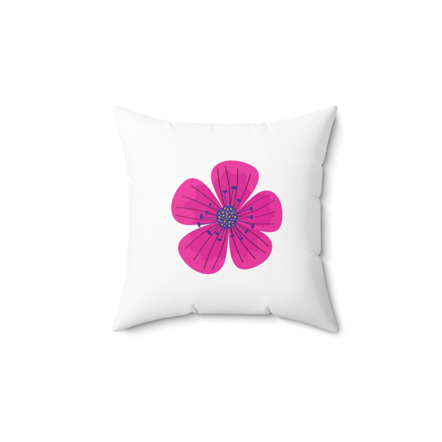 Spun Polyester Square Pillow - Floral Fusion - #2012