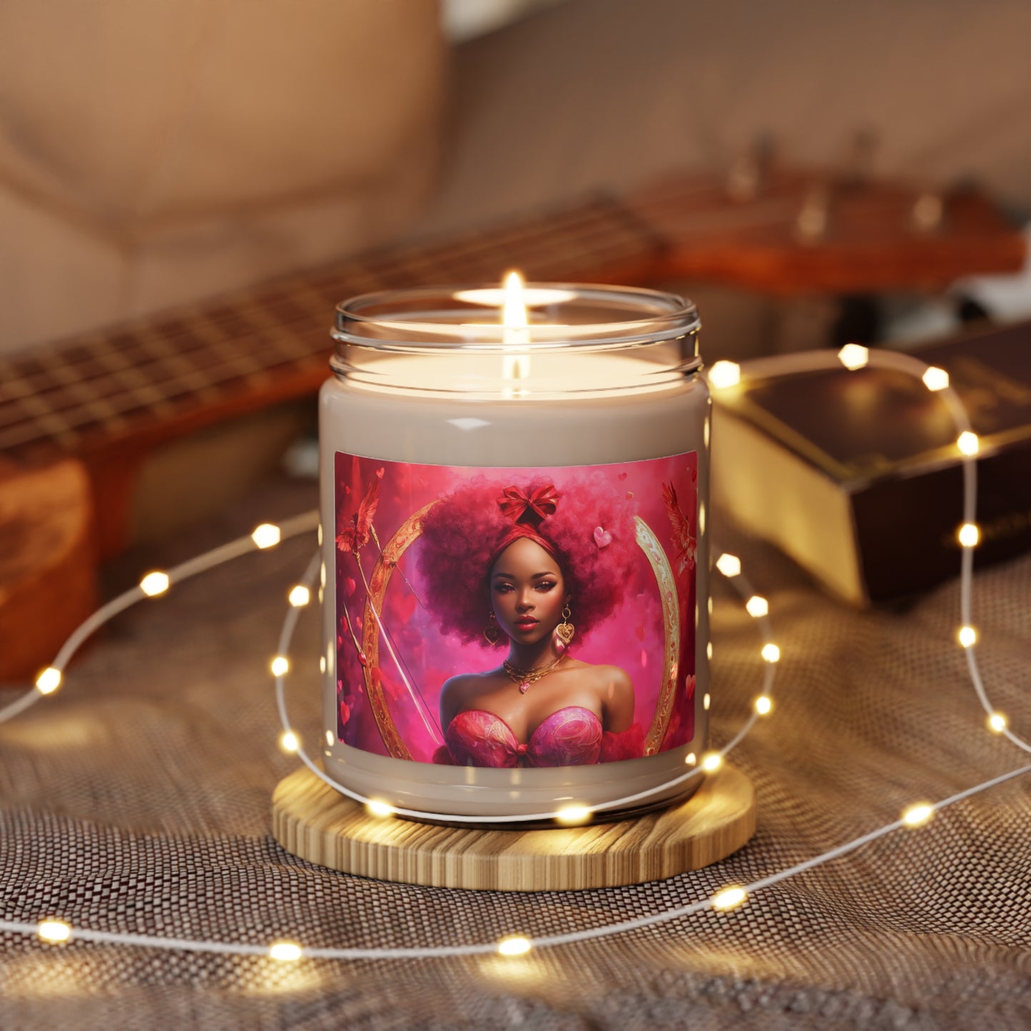 Scented Soy Candle - Black Girl Art - Velvet's View - 9oz