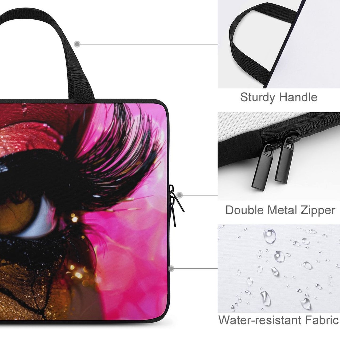 Laptop Bag - Black Girl Art - Velvet’s View - Artistic Laptop Covers Collection - Laptop Bag (Multiple Sizes) #2047