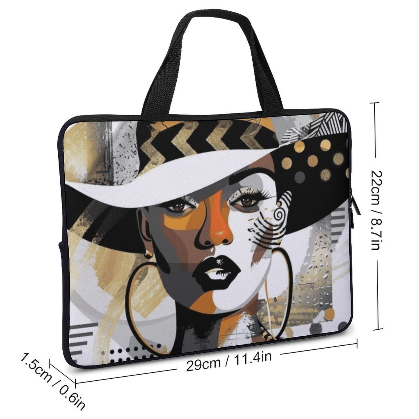 Laptop Bag - Black Girl Art - Velvet’s View - Artistic Laptop Covers Collection - Laptop Bag (Multiple Sizes) #2069