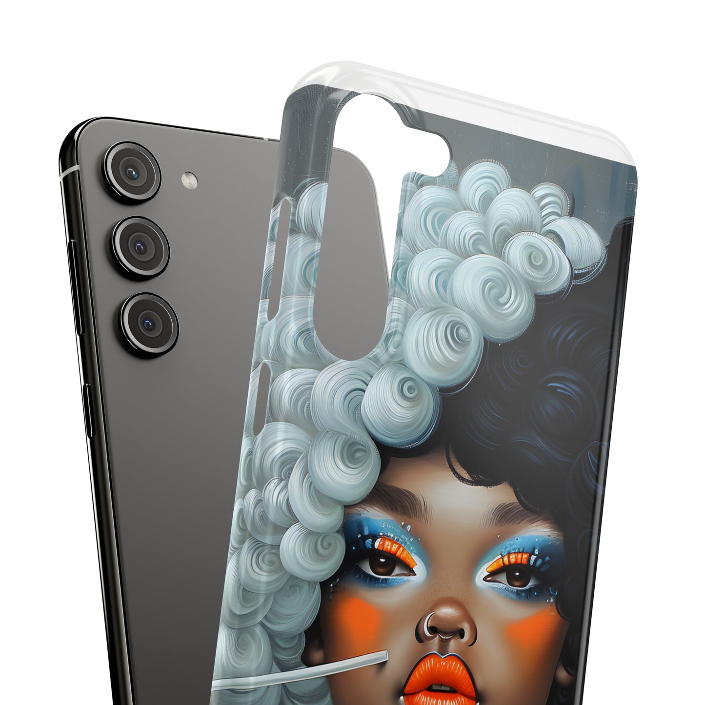Slim Phone Cases - Black Girl Art - Velvet's View - Ethereal Vibrance