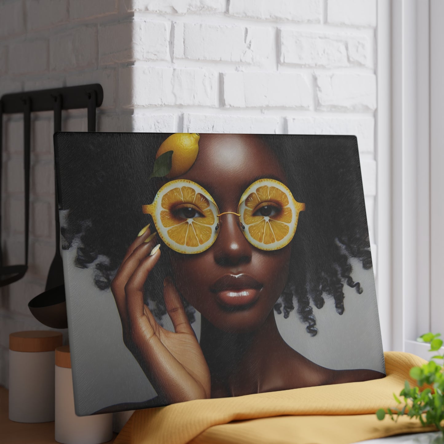 Glass Cutting Board - Velvet's View: The Lemon Delight Collection – 2017
