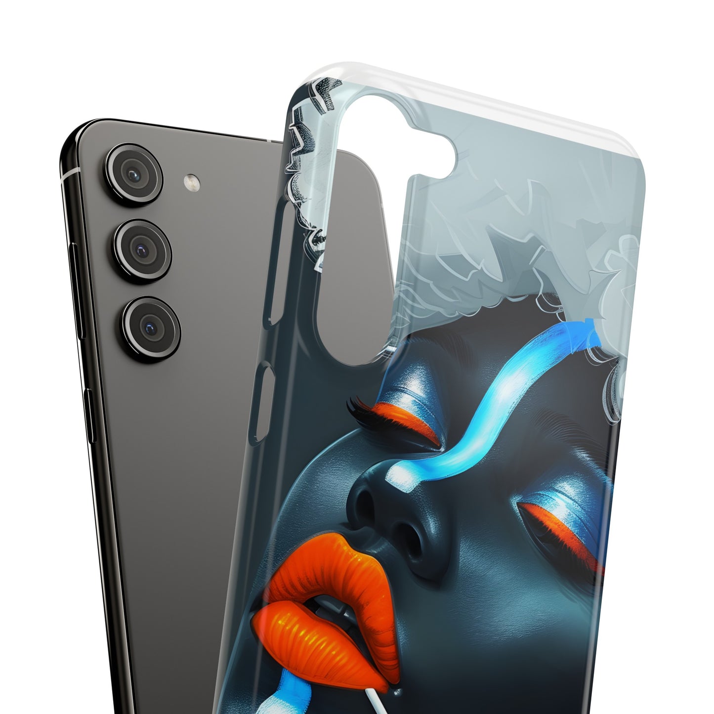 Slim Phone Cases - Black Girl Art - Velvet's View - Ethereal Vibrance
