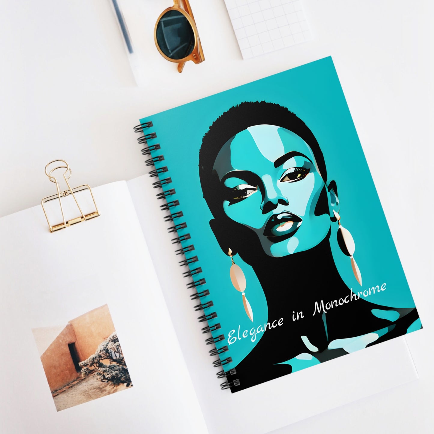 Elegance in Monochrome - Spiral Notebook - Ruled Line