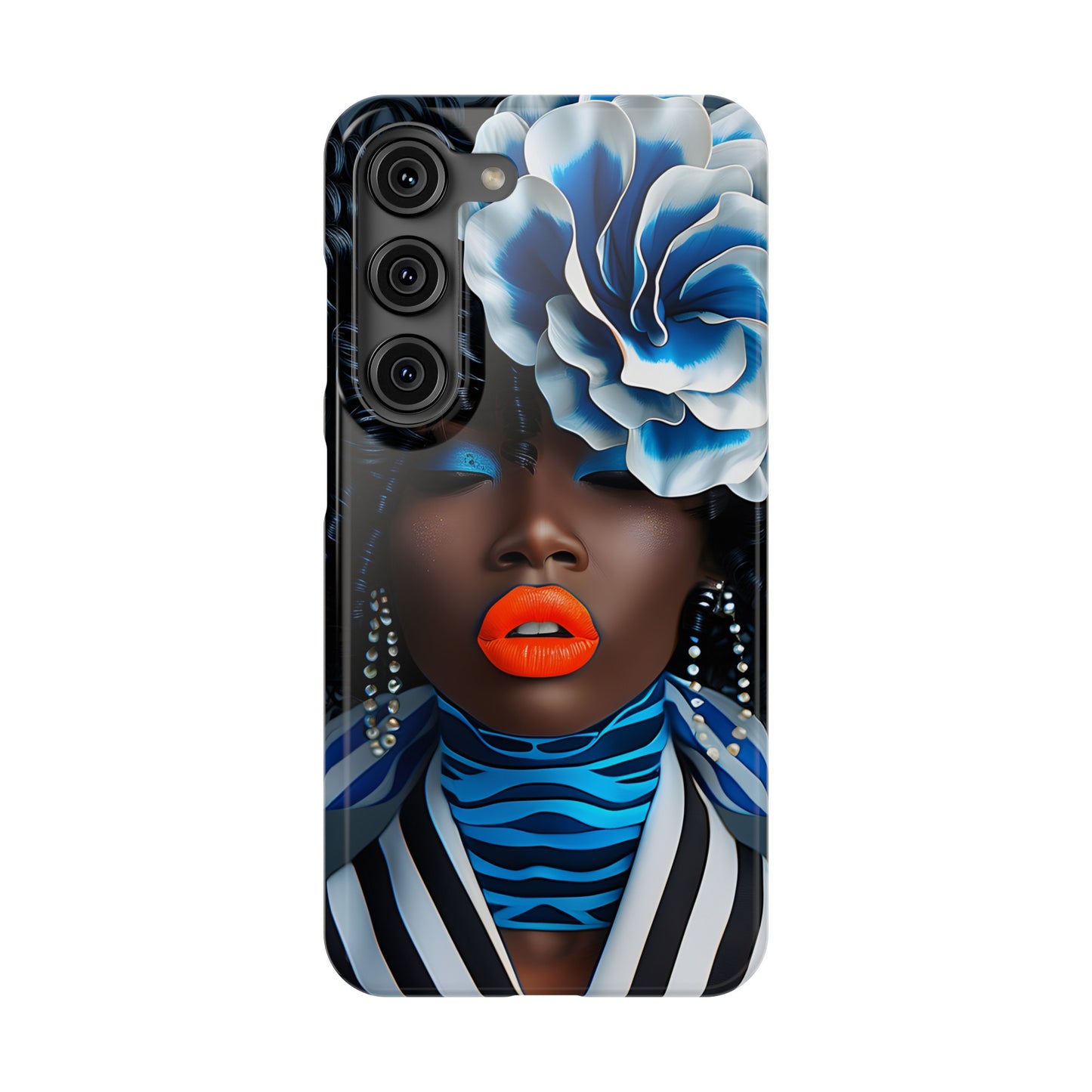Slim Phone Cases - Black Girl Art - Velvet's View - Ethereal Vibrance