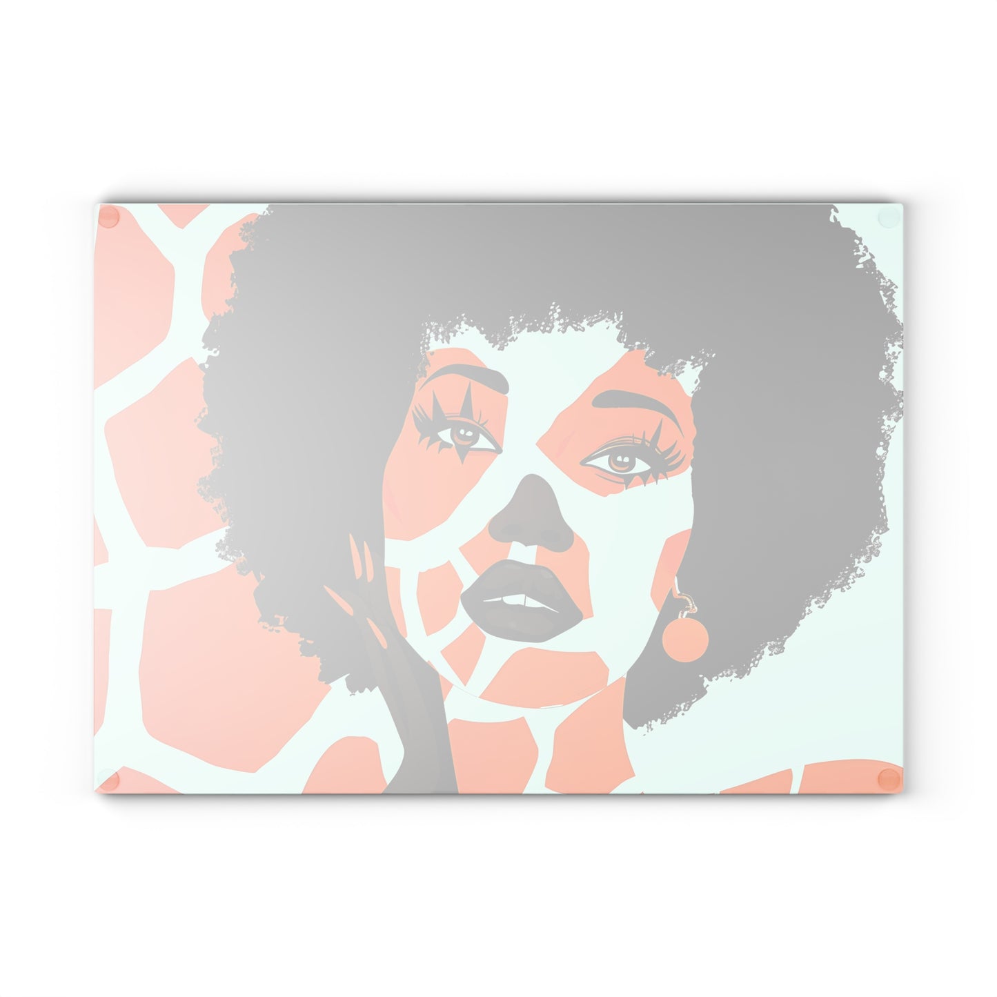 Giraffe Essence: A Fusion of Nature and Elegance Collection - Glass Cutting Board - #2011