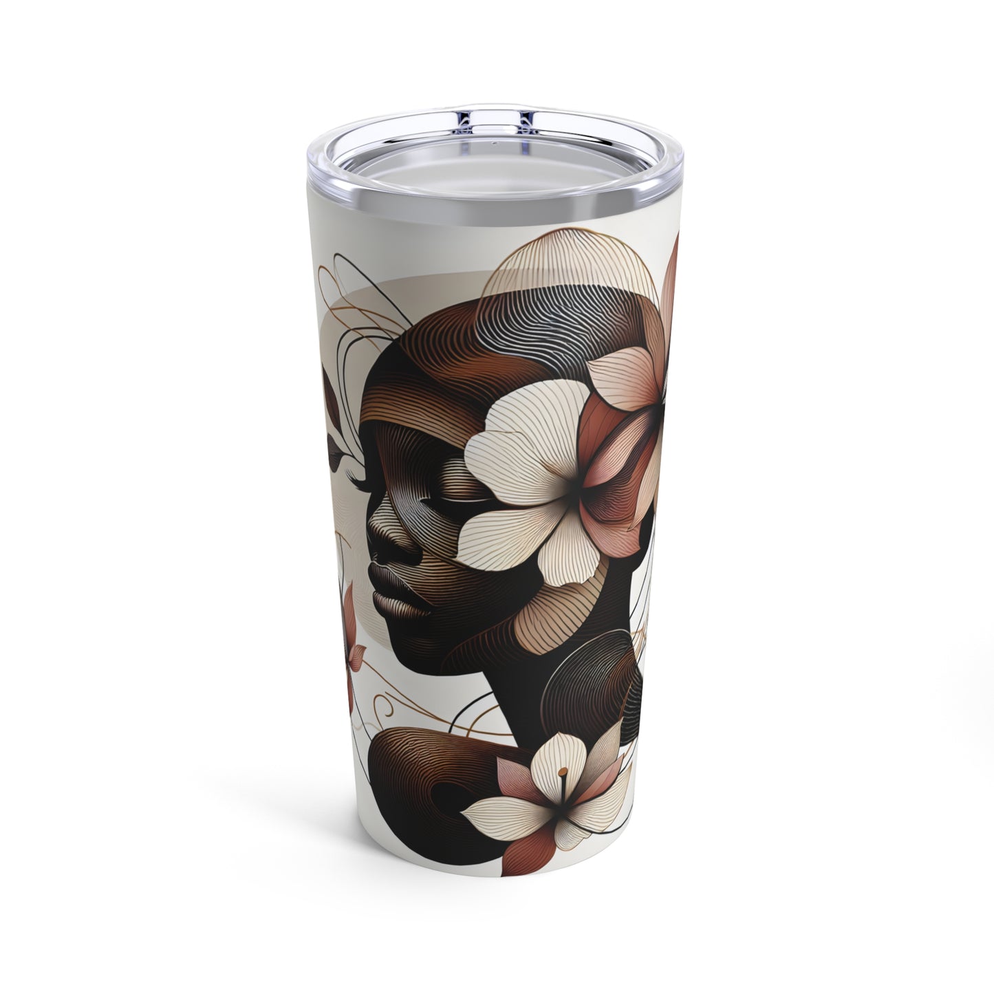 Tumbler 20oz - Black Girl Art - Velvet's View - Floral Whispers 601