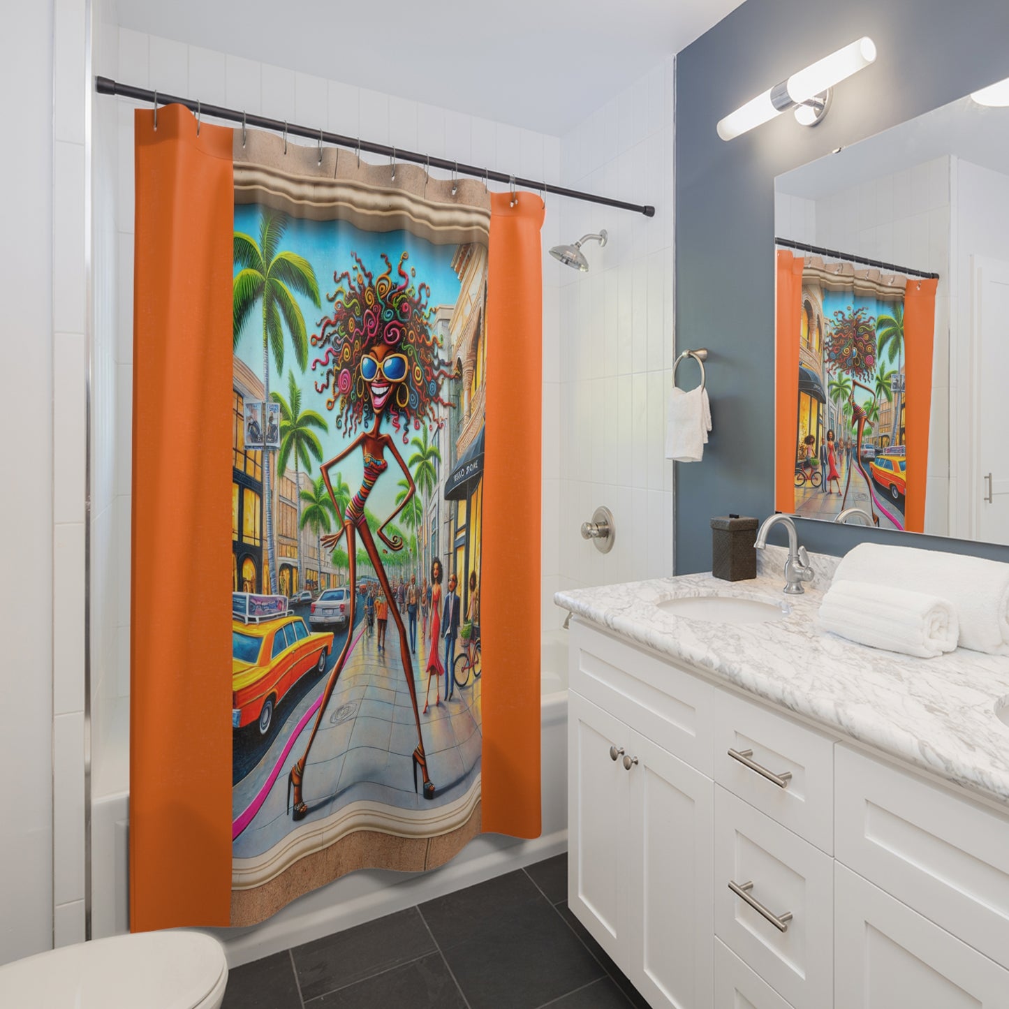 Urban Chic: City Strolls Series - Shower Curtains - #2012