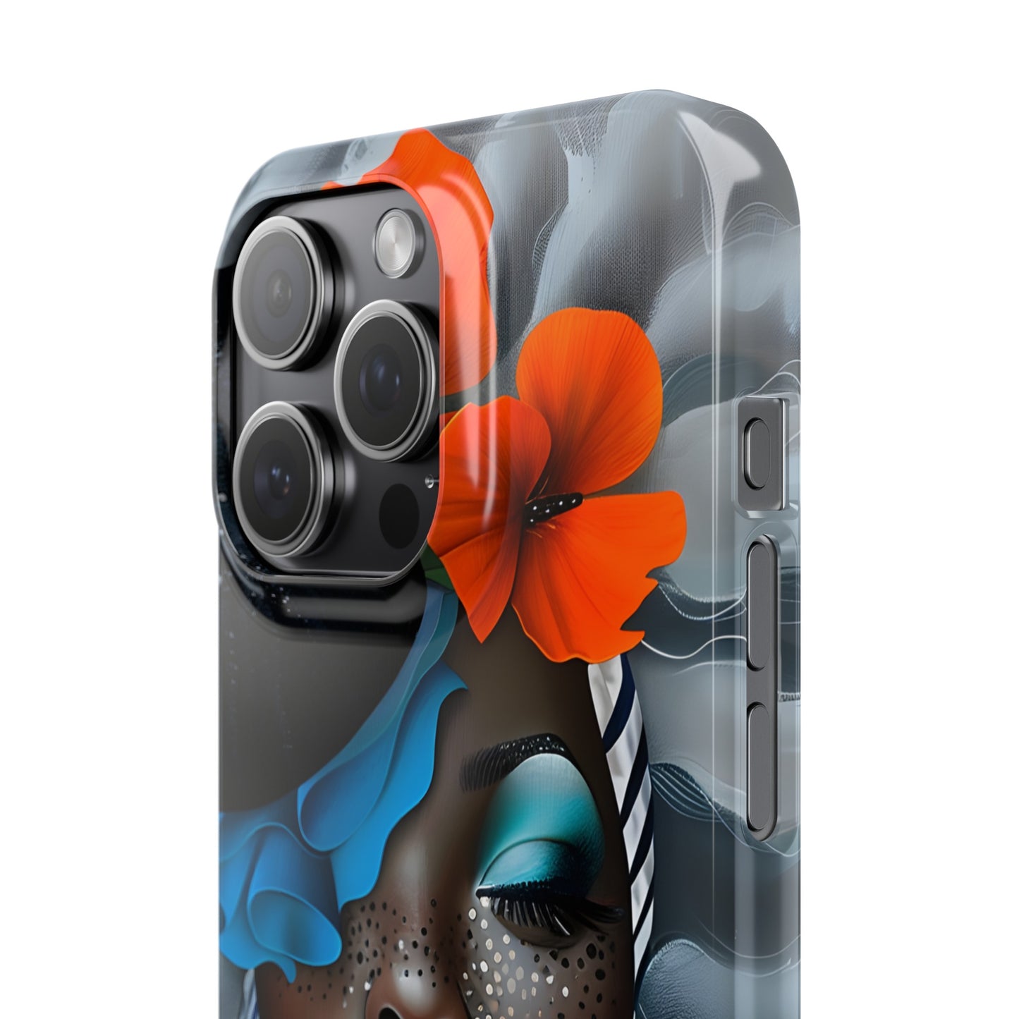 Slim Phone Cases - Black Girl Art - Velvet's View - Ethereal Vibrance