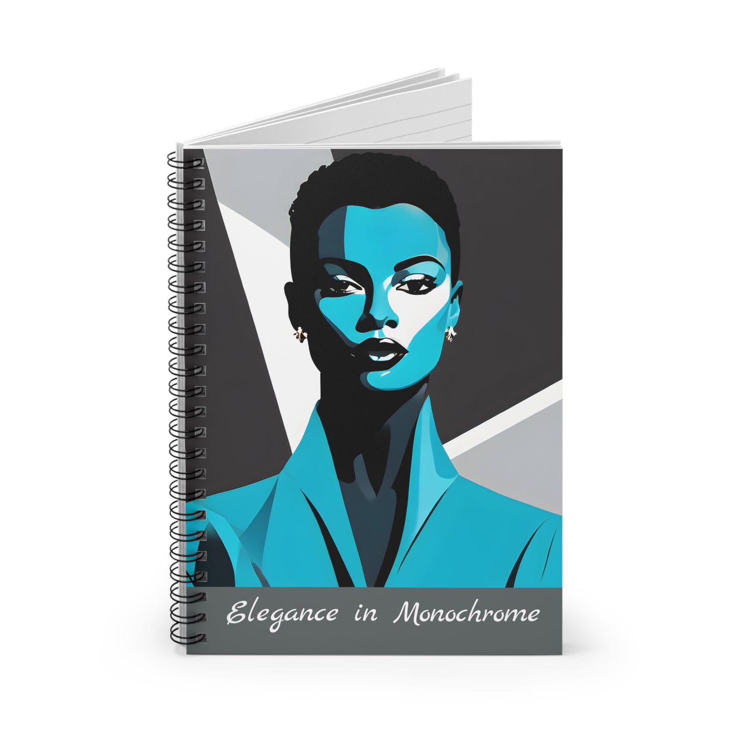 Elegance in Monochrome - Spiral Notebook - Ruled Line