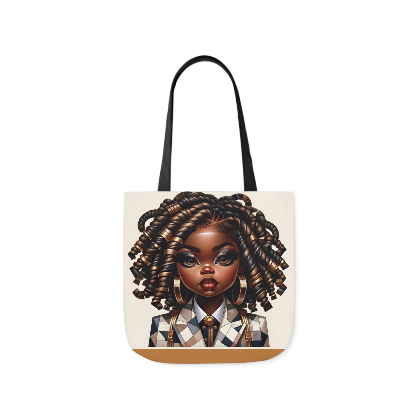 Canvas Tote Bag, 5-Color Straps - Regal Radiance: Tote Art Collection - #2011