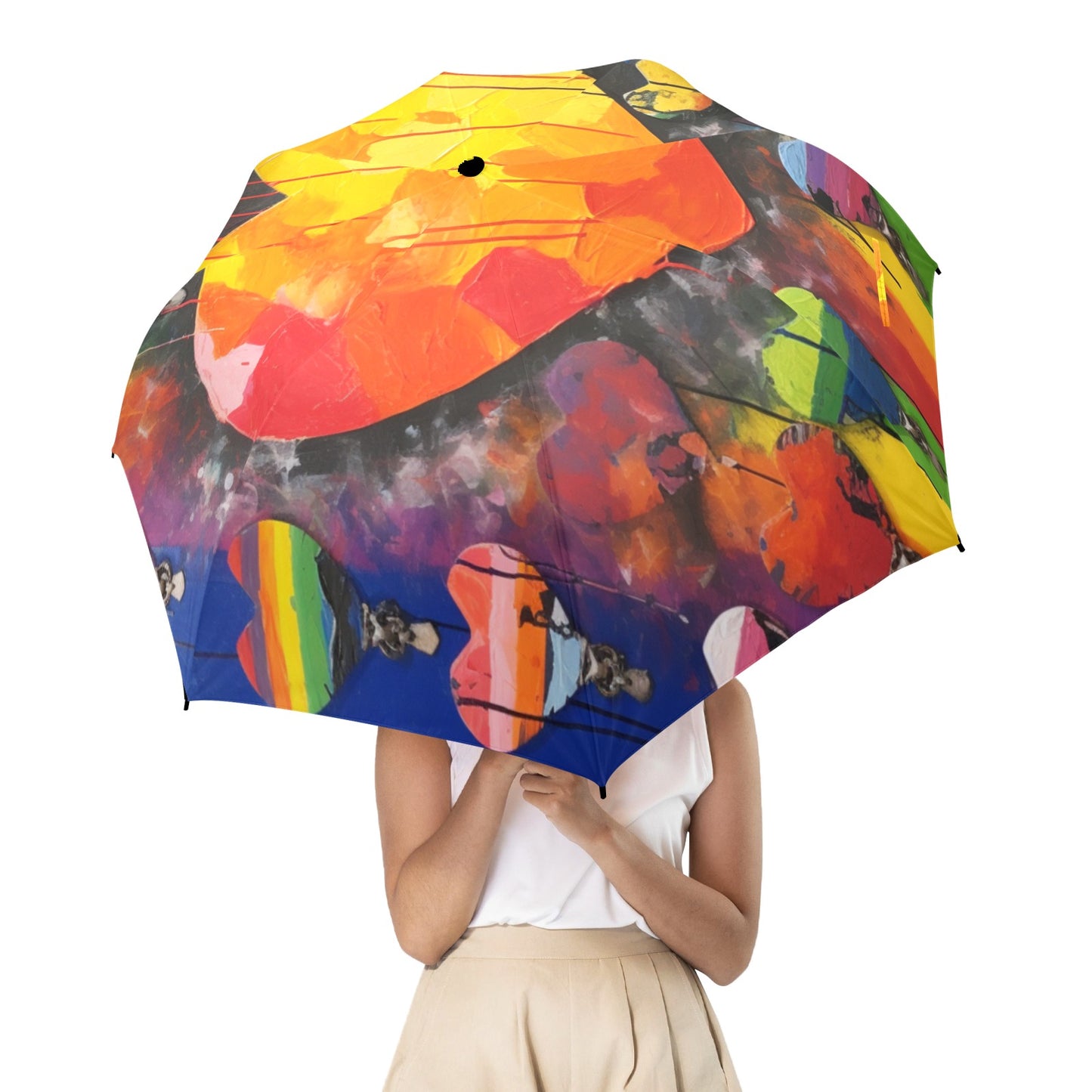Radiant Hearts Collection - Semi-Automatic Foldable Umbrella (Model U12) - #2013