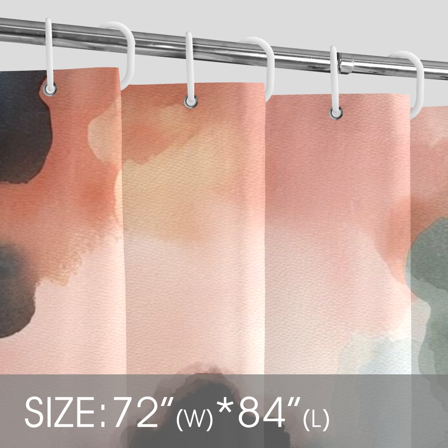 Afro Watercolor Shower Curtain Collection – Black Woman Silhouette Art for Bathroom Décor - 8670094