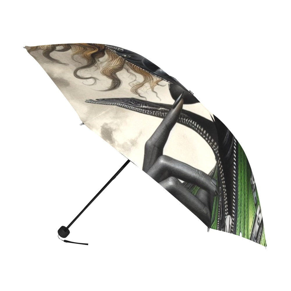 Anti-UV Foldable Umbrella - Velvet's View - Mechanical Muse - The Fusion of Fashion and Futurism