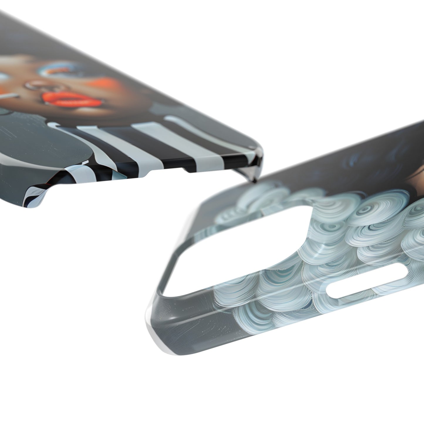 Slim Phone Cases - Black Girl Art - Velvet's View - Ethereal Vibrance
