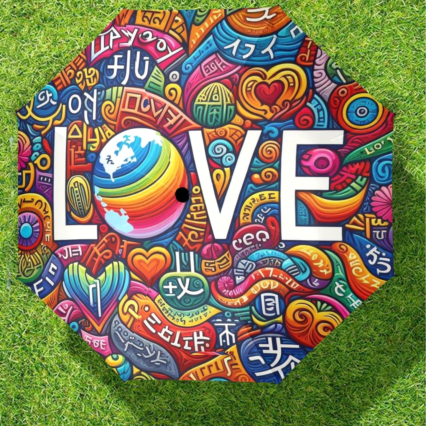 Radiant Hearts Collection - Semi-Automatic Foldable Umbrella (Model U12) - #2011