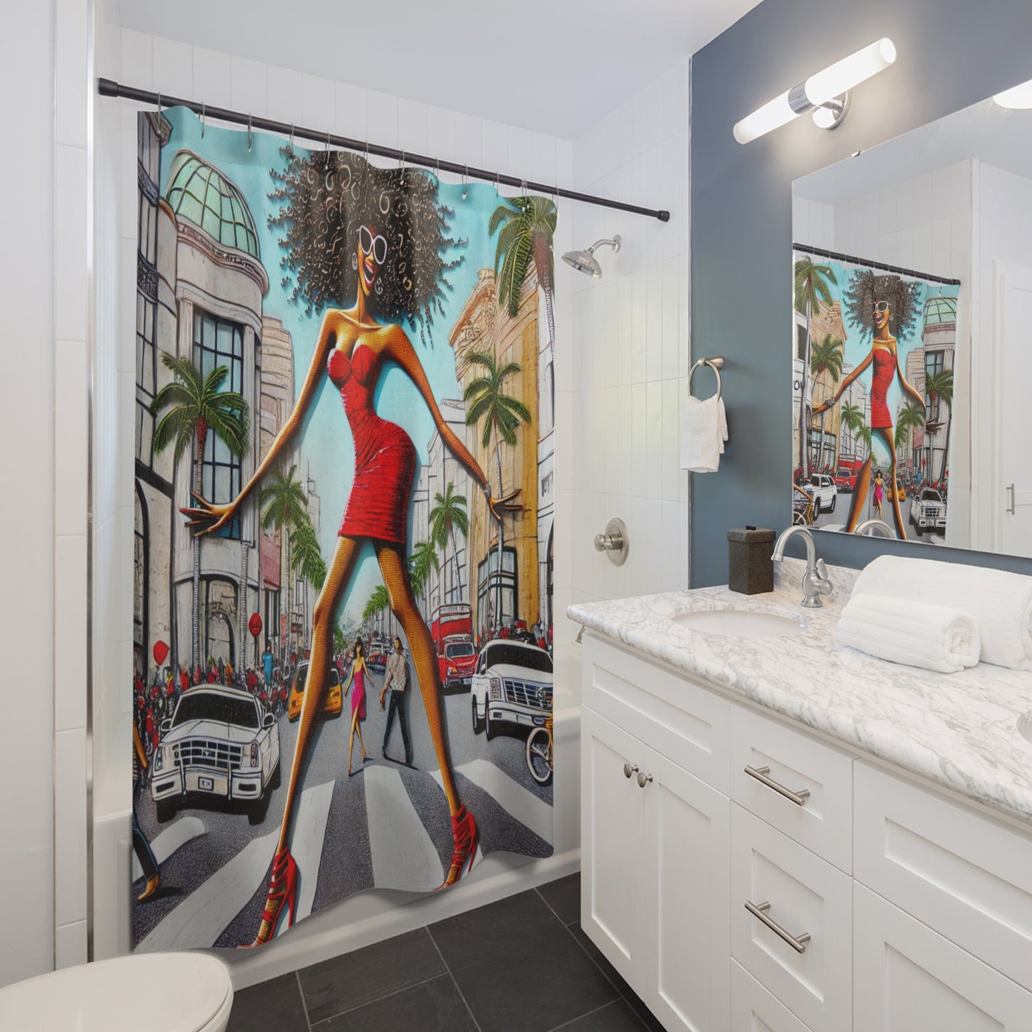 Urban Chic: City Strolls Series - Shower Curtains - #2013