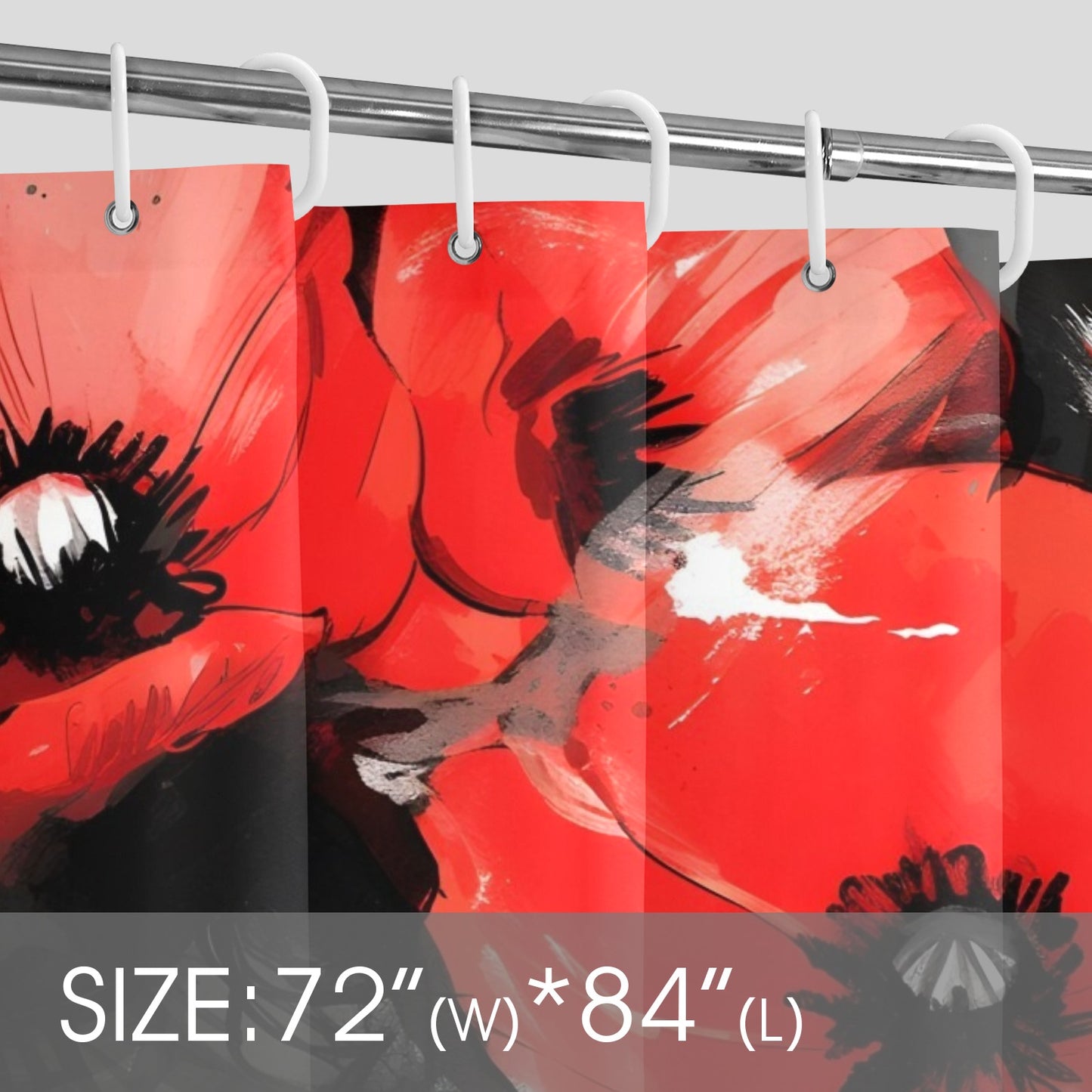 Shower Curtain 72"x84" - Velvet's View - Bold Elegance - The Poppy Collection 772