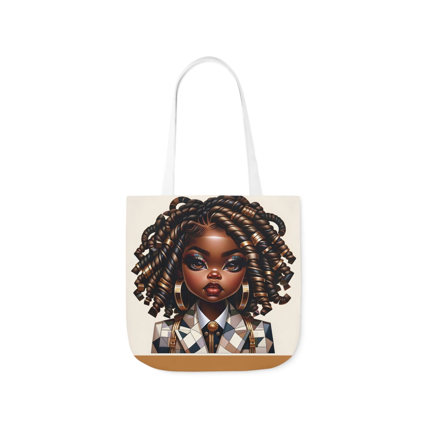 Canvas Tote Bag, 5-Color Straps - Regal Radiance: Tote Art Collection - #2011